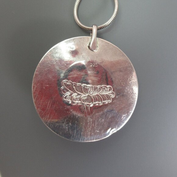 Vintage Estate Jewelry 925 Sterling Silver and Turquoise Pill Box Locket Pendant - Picture 4 of 12